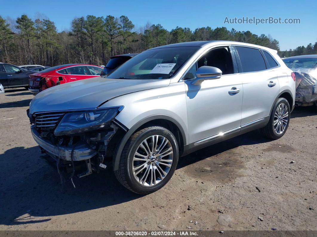 2016 Lincoln Mkx Reserve Silver vin: 2LMTJ8LR3GBL78695