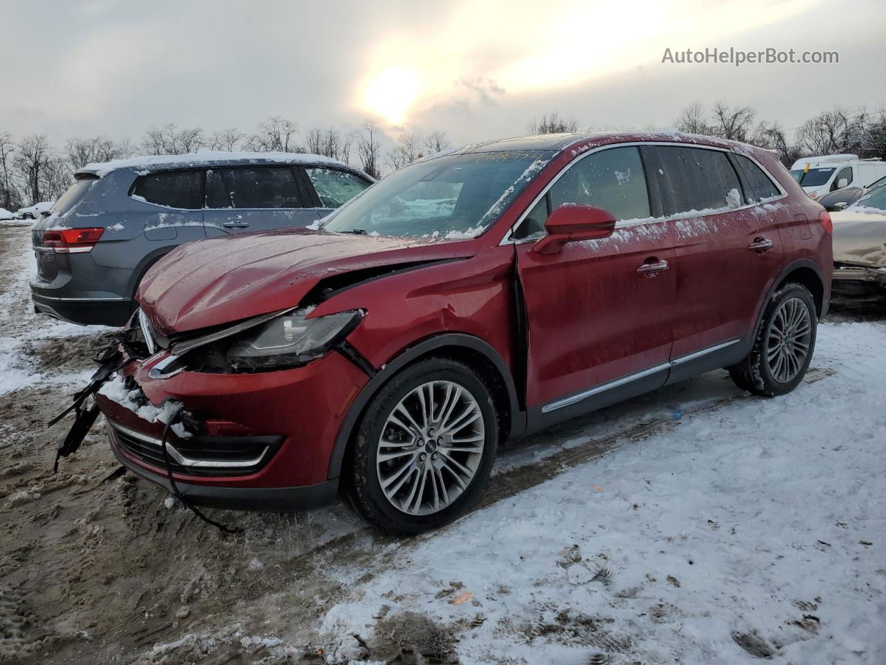 2016 Lincoln Mkx Reserve Maroon vin: 2LMTJ8LR4GBL24032