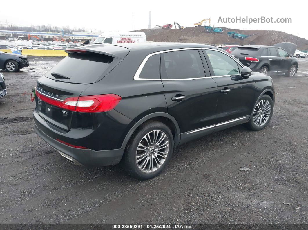 2016 Lincoln Mkx Reserve Black vin: 2LMTJ8LR4GBL86580