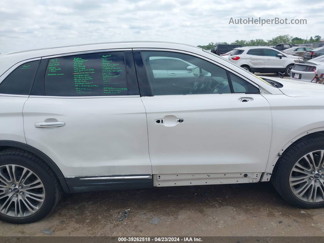 2016 Lincoln Mkx Reserve White vin: 2LMTJ8LR5GBL44791