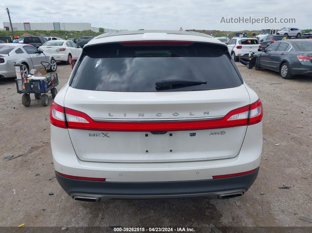 2016 Lincoln Mkx Reserve White vin: 2LMTJ8LR5GBL44791