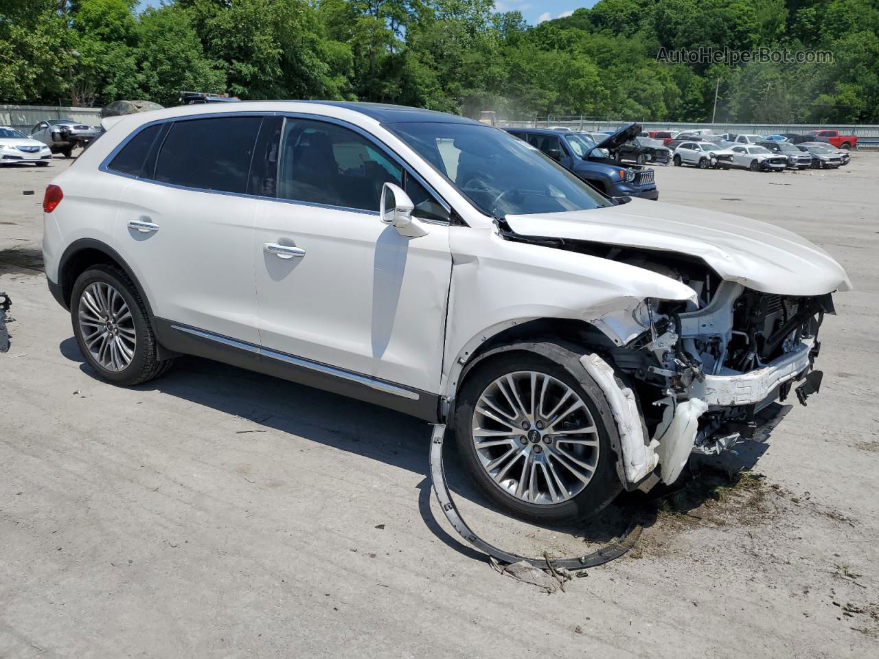 2016 Lincoln Mkx Reserve White vin: 2LMTJ8LR5GBL56603