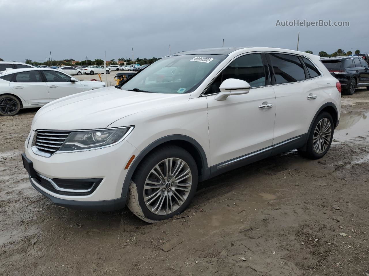 2016 Lincoln Mkx Reserve White vin: 2LMTJ8LR5GBL75605