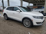 2016 Lincoln Mkx Reserve White vin: 2LMTJ8LR5GBL75605