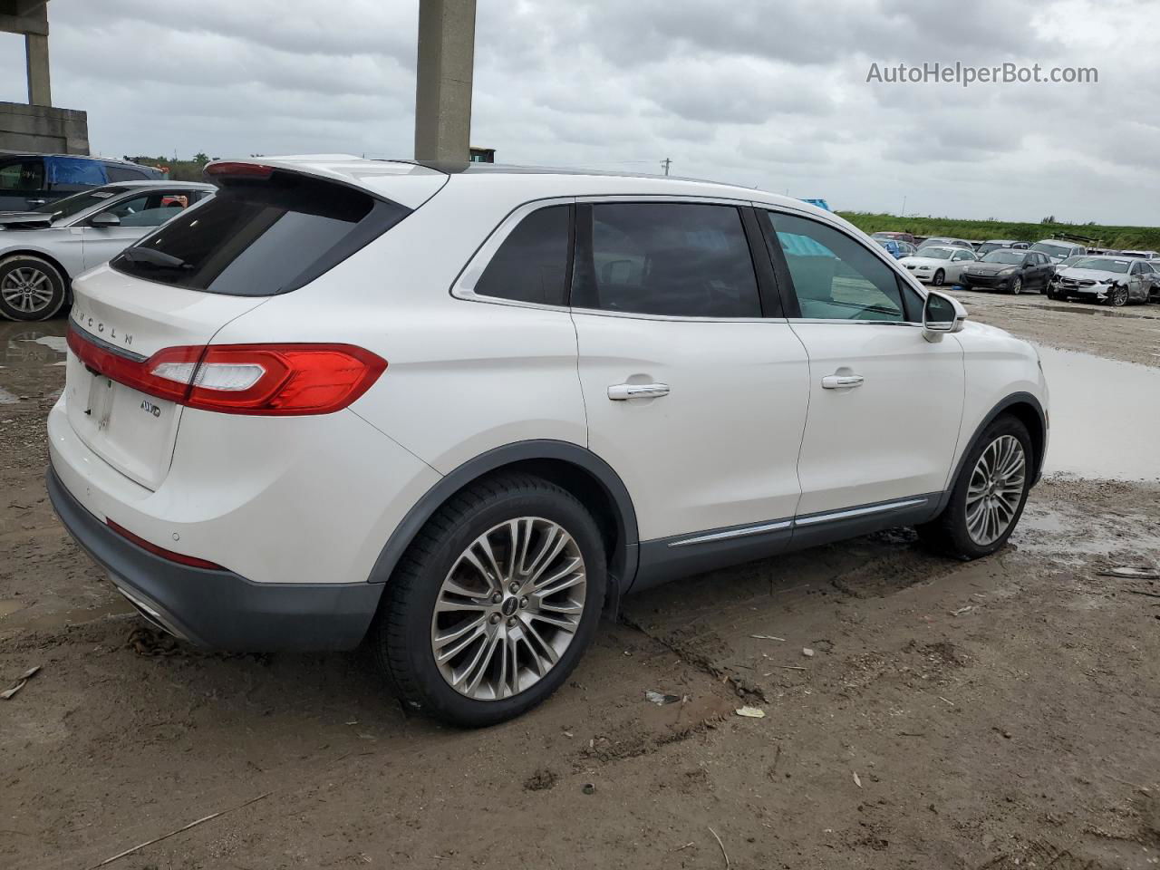 2016 Lincoln Mkx Reserve White vin: 2LMTJ8LR5GBL75605