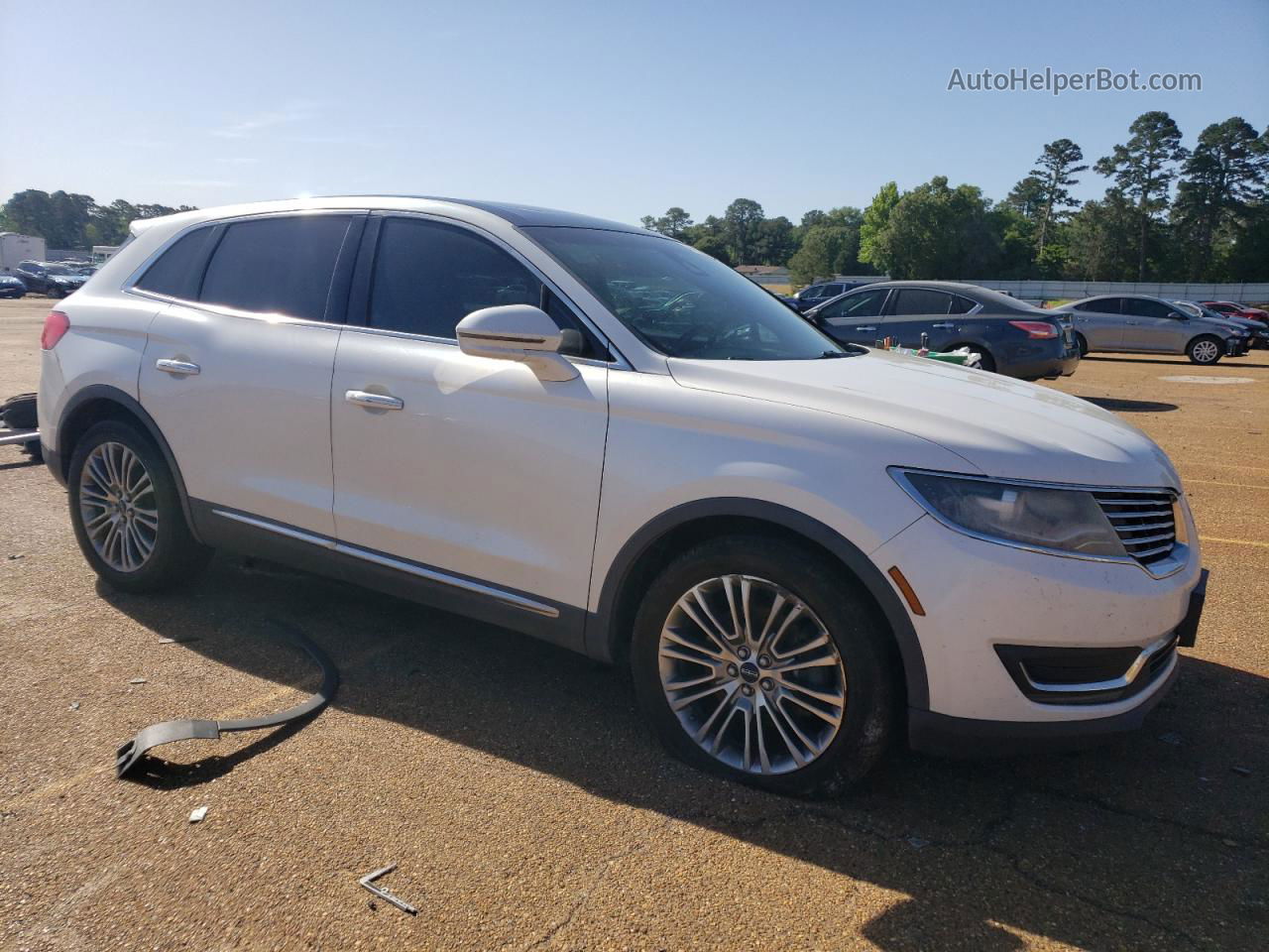 2016 Lincoln Mkx Reserve White vin: 2LMTJ8LR7GBL41715