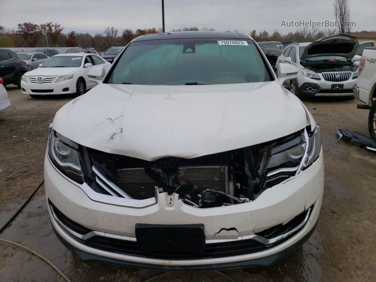 2016 Lincoln Mkx Reserve White vin: 2LMTJ8LR8GBL21747