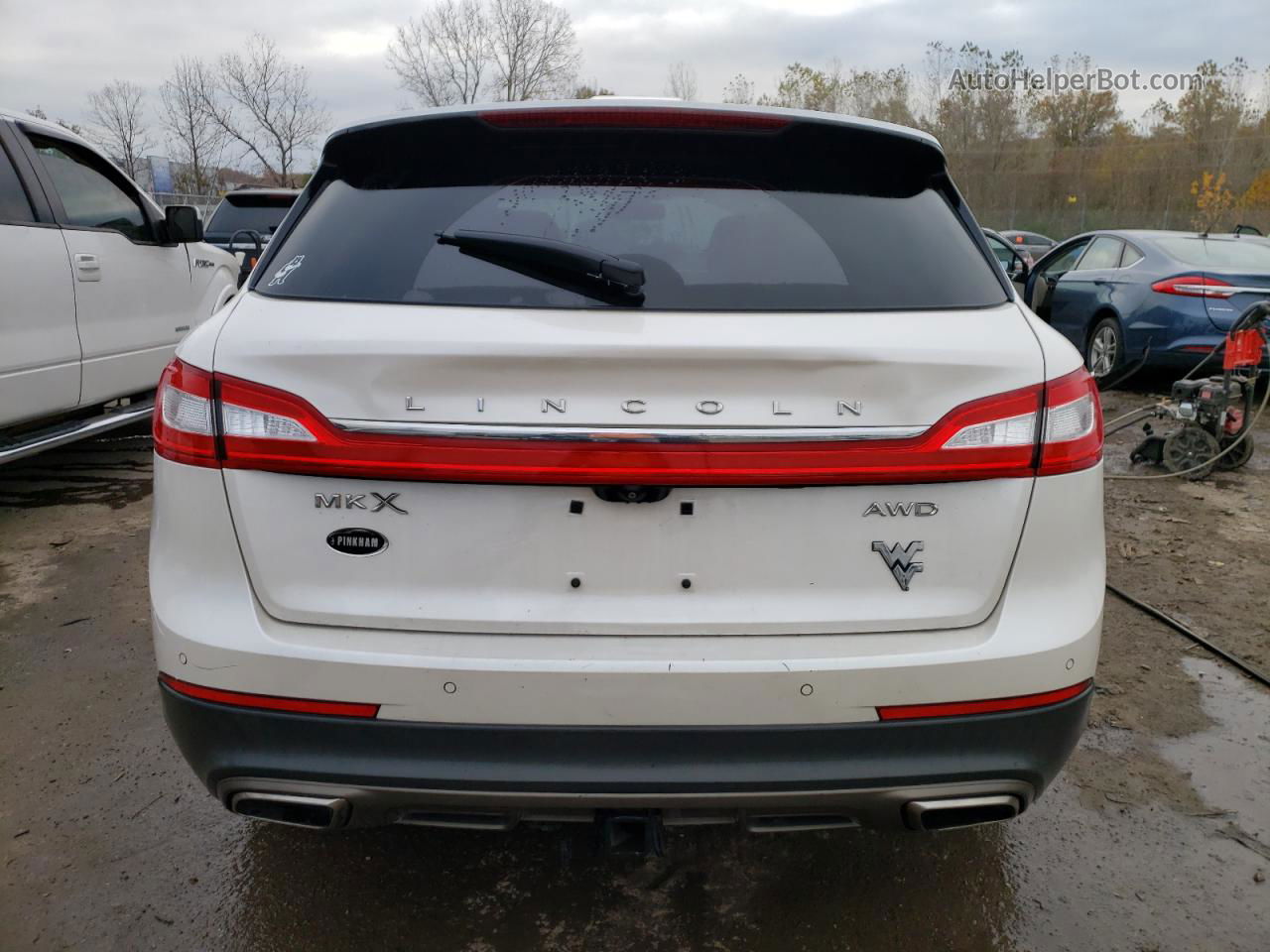 2016 Lincoln Mkx Reserve White vin: 2LMTJ8LR8GBL21747