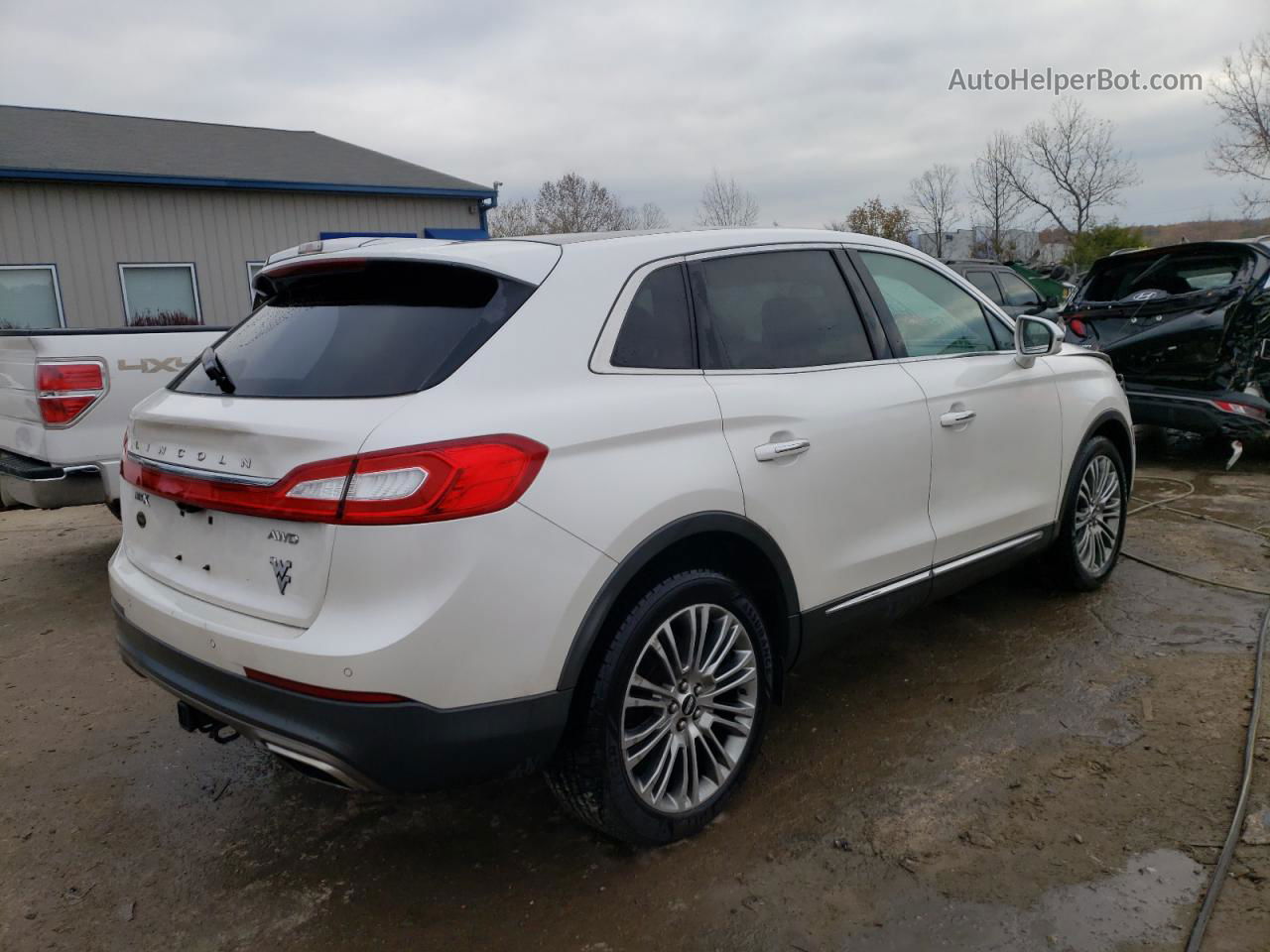 2016 Lincoln Mkx Reserve White vin: 2LMTJ8LR8GBL21747