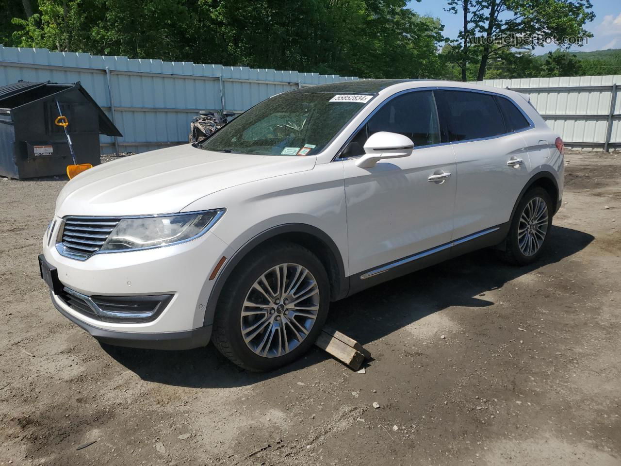 2016 Lincoln Mkx Reserve Белый vin: 2LMTJ8LR8GBL50472