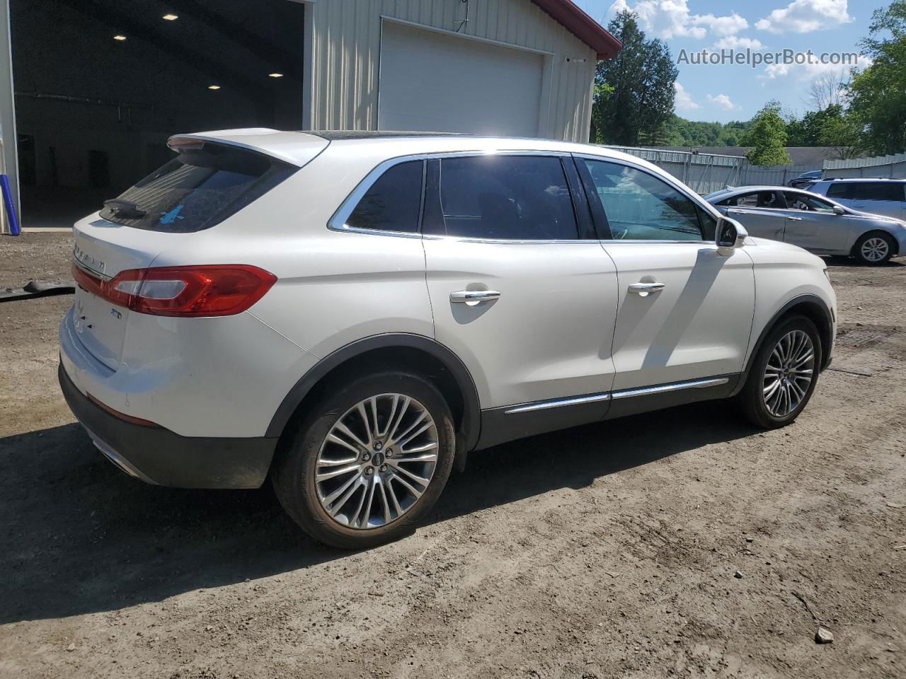 2016 Lincoln Mkx Reserve White vin: 2LMTJ8LR8GBL50472