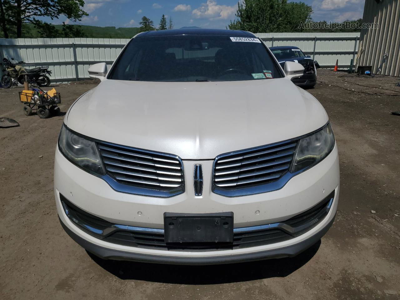 2016 Lincoln Mkx Reserve White vin: 2LMTJ8LR8GBL50472