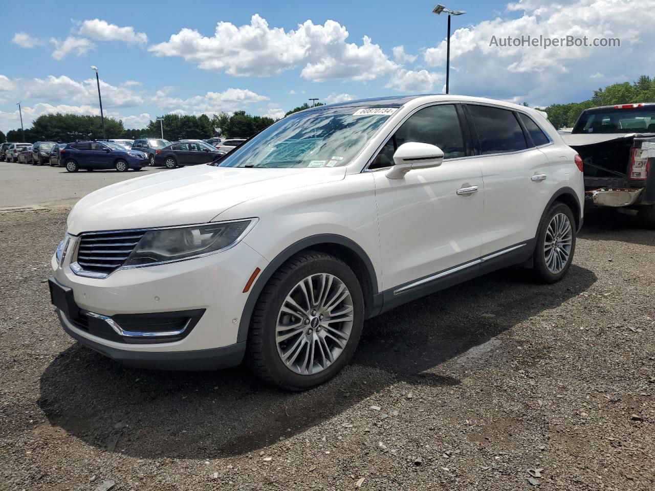 2016 Lincoln Mkx Reserve White vin: 2LMTJ8LR8GBL50472