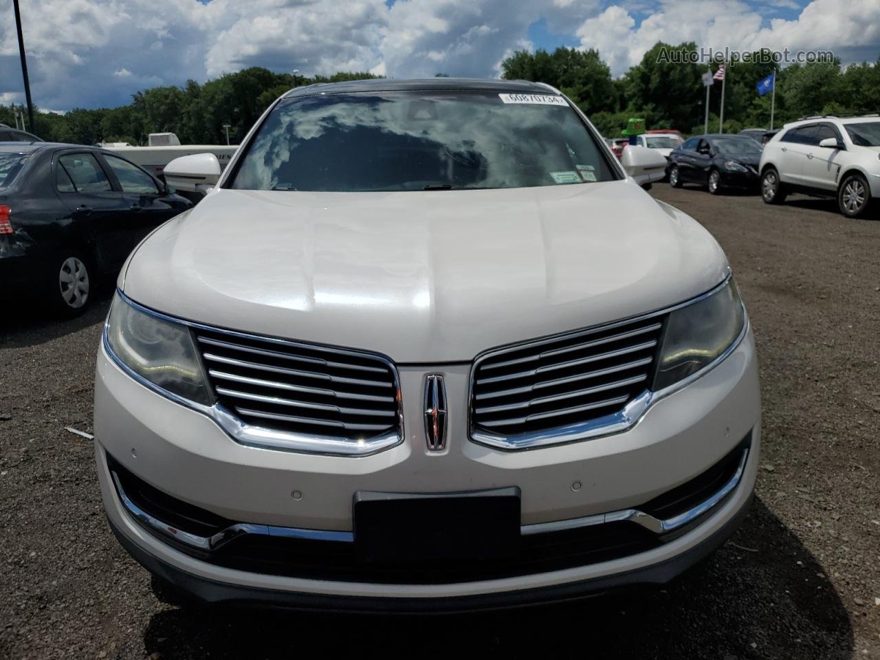 2016 Lincoln Mkx Reserve White vin: 2LMTJ8LR8GBL50472