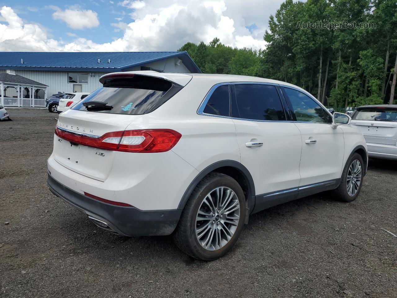 2016 Lincoln Mkx Reserve White vin: 2LMTJ8LR8GBL50472