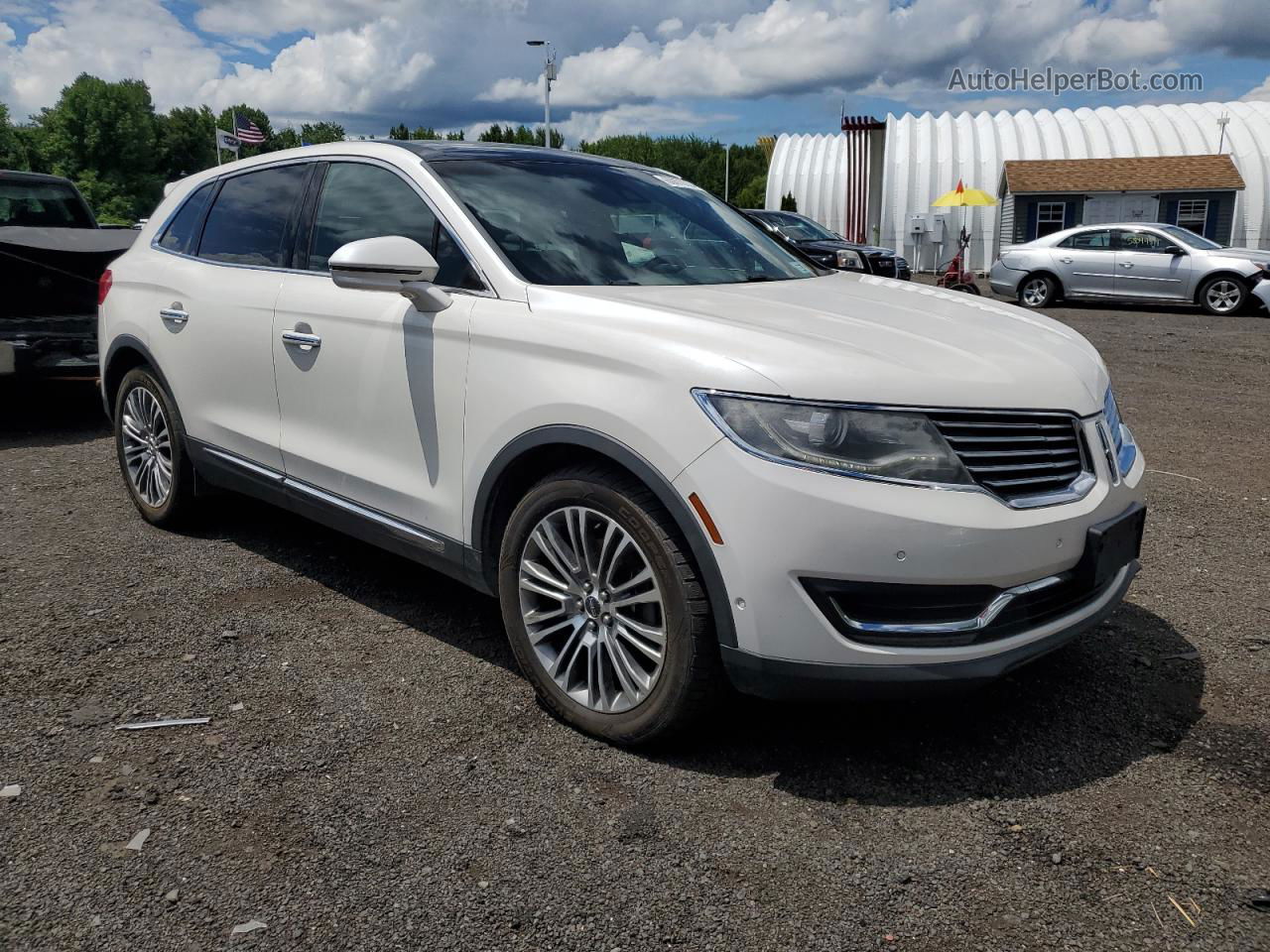 2016 Lincoln Mkx Reserve White vin: 2LMTJ8LR8GBL50472