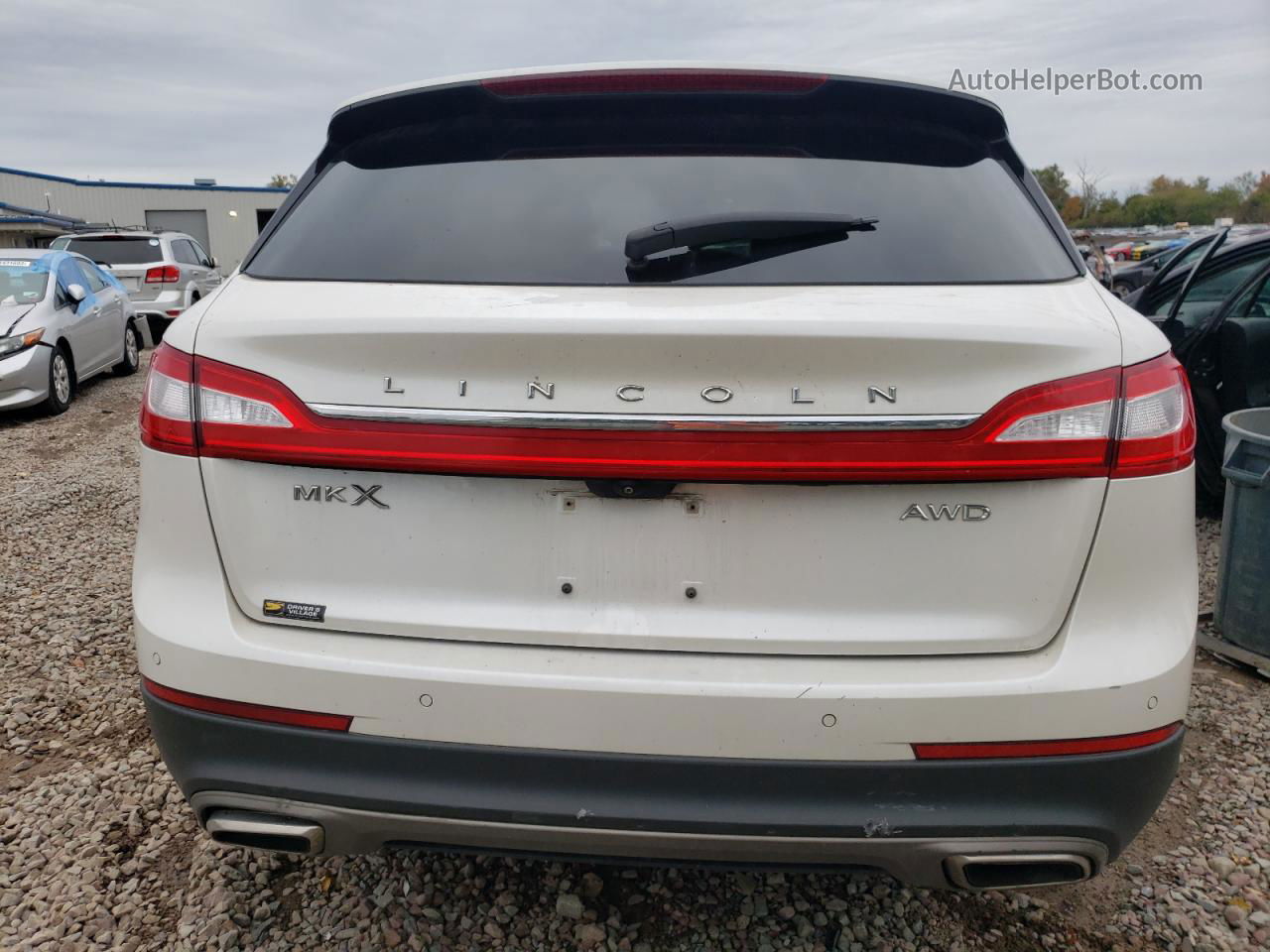 2016 Lincoln Mkx Reserve White vin: 2LMTJ8LR8GBL56160