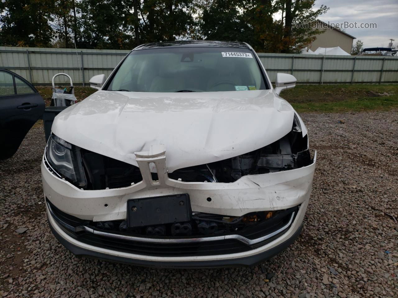 2016 Lincoln Mkx Reserve White vin: 2LMTJ8LR8GBL56160