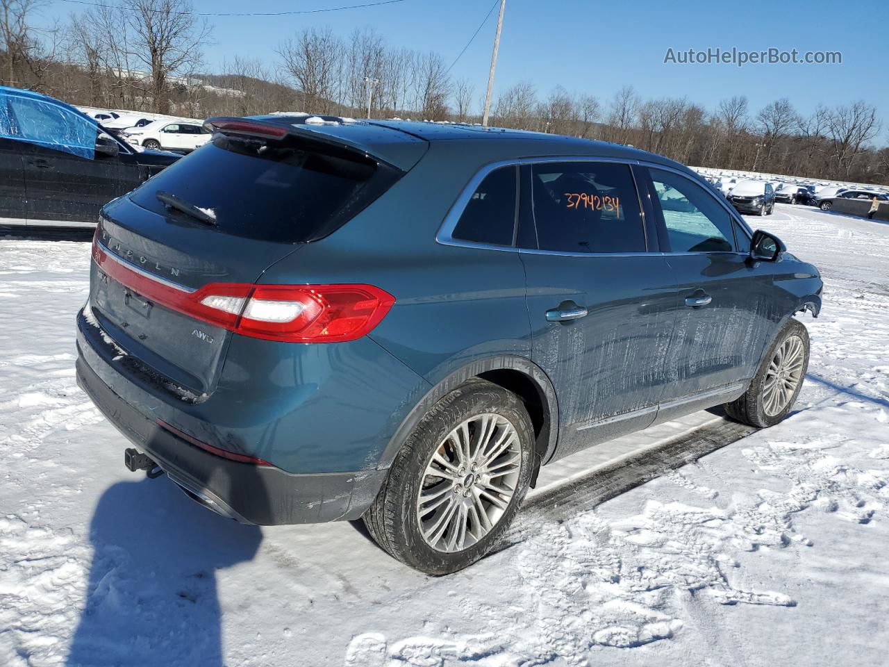 2016 Lincoln Mkx Reserve Синий vin: 2LMTJ8LR9GBL30327