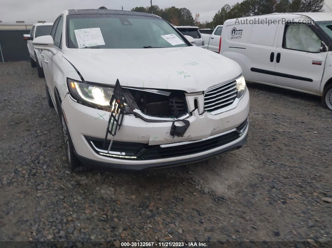 2016 Lincoln Mkx Reserve White vin: 2LMTJ8LR9GBL76319