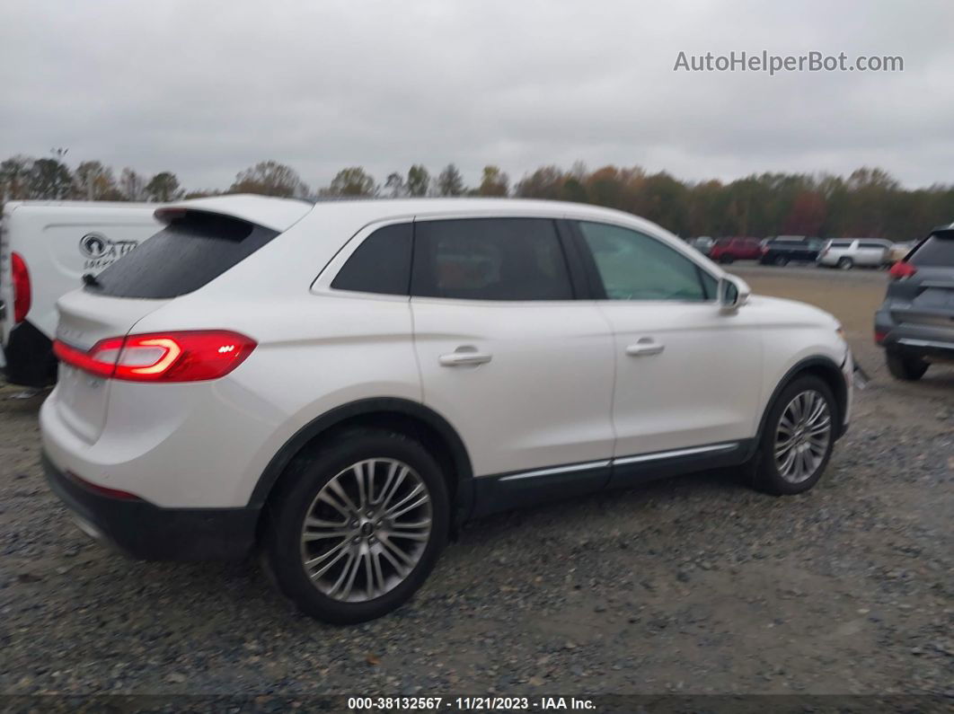 2016 Lincoln Mkx Reserve White vin: 2LMTJ8LR9GBL76319