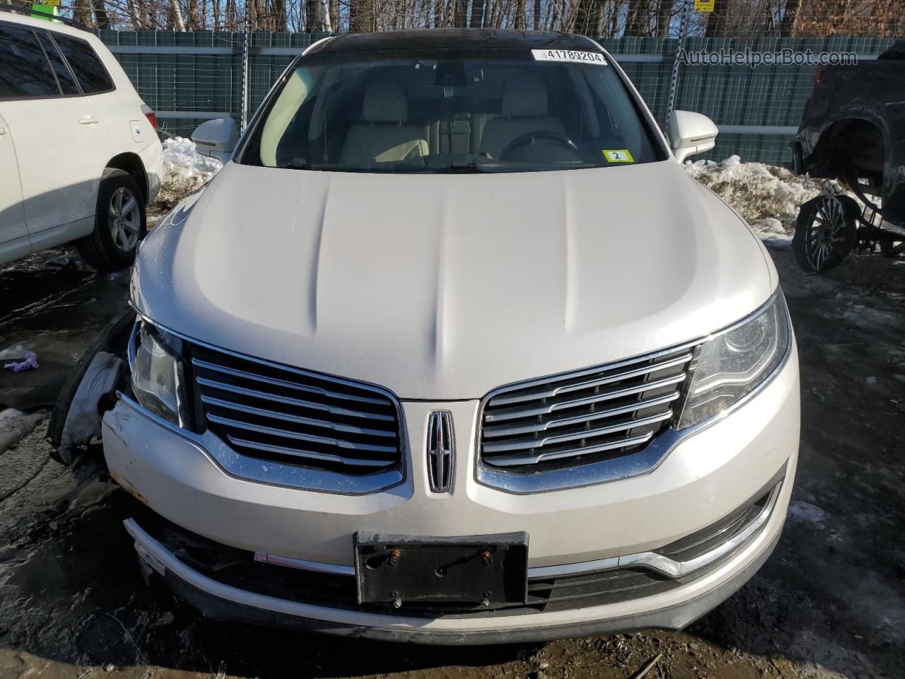 2016 Lincoln Mkx Reserve White vin: 2LMTJ8LRXGBL53230