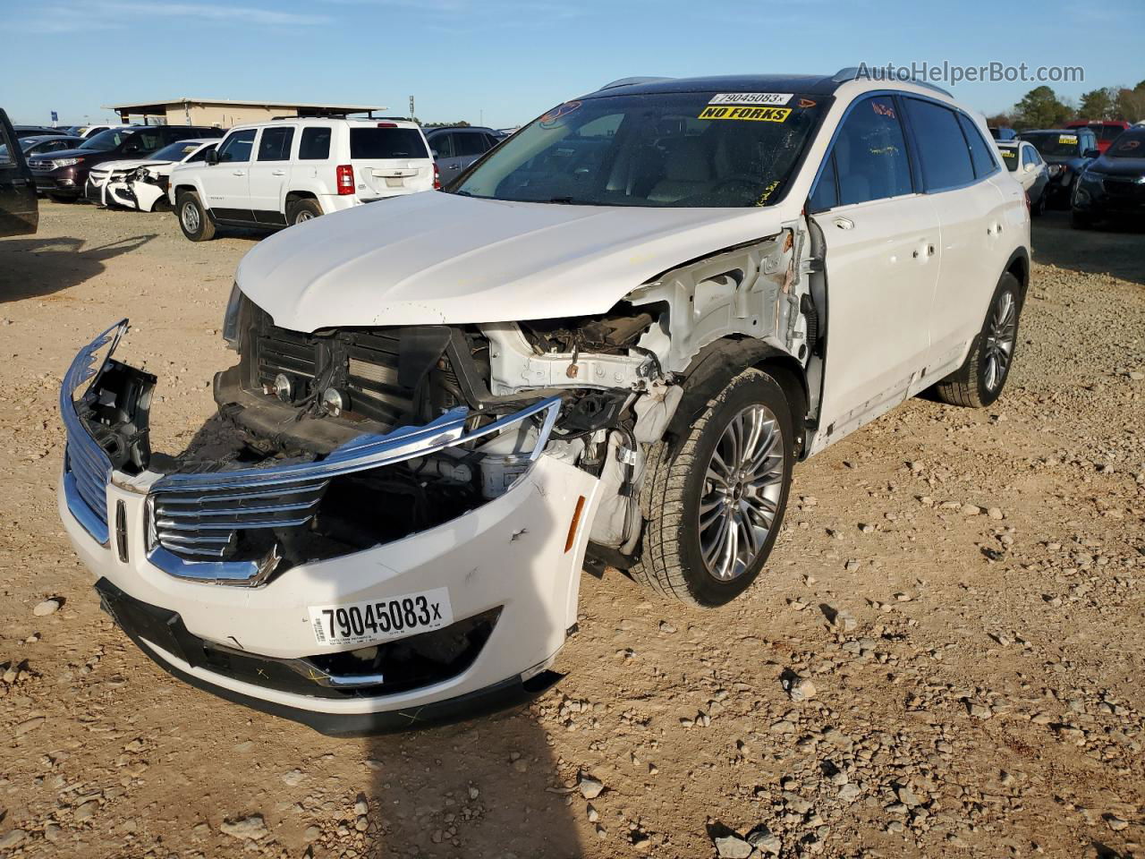 2016 Lincoln Mkx Reserve White vin: 2LMTJ8LRXGBL80363