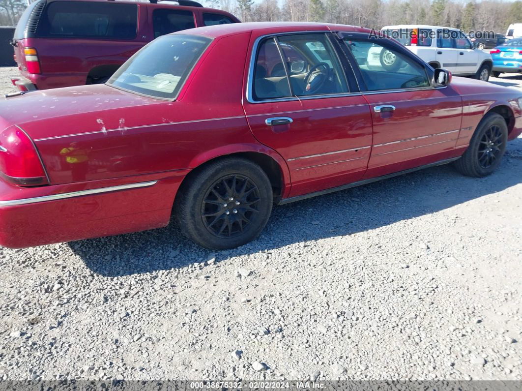 2000 Mercury Grand Marquis Gs Burgundy vin: 2MEFM74W0YX741332