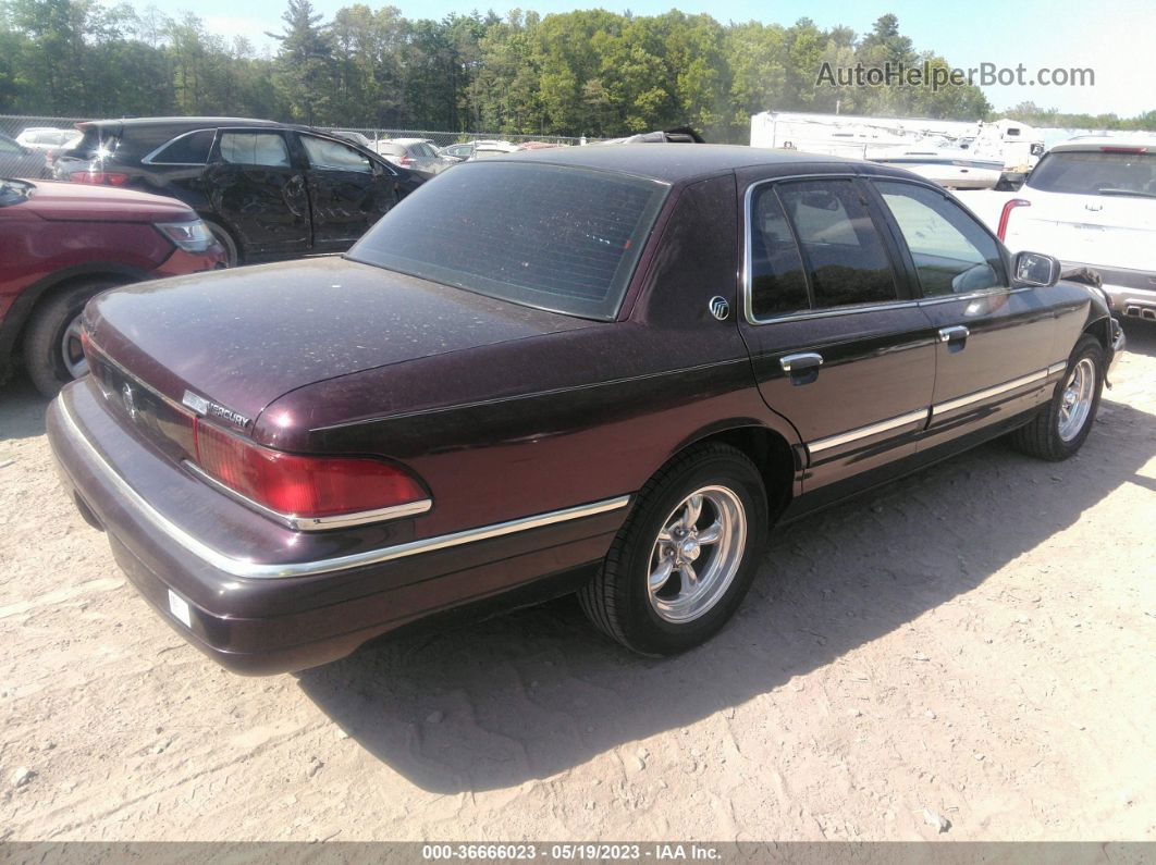 1993 Mercury Grand Marquis Ls Burgundy vin: 2MELM75W7PX684403