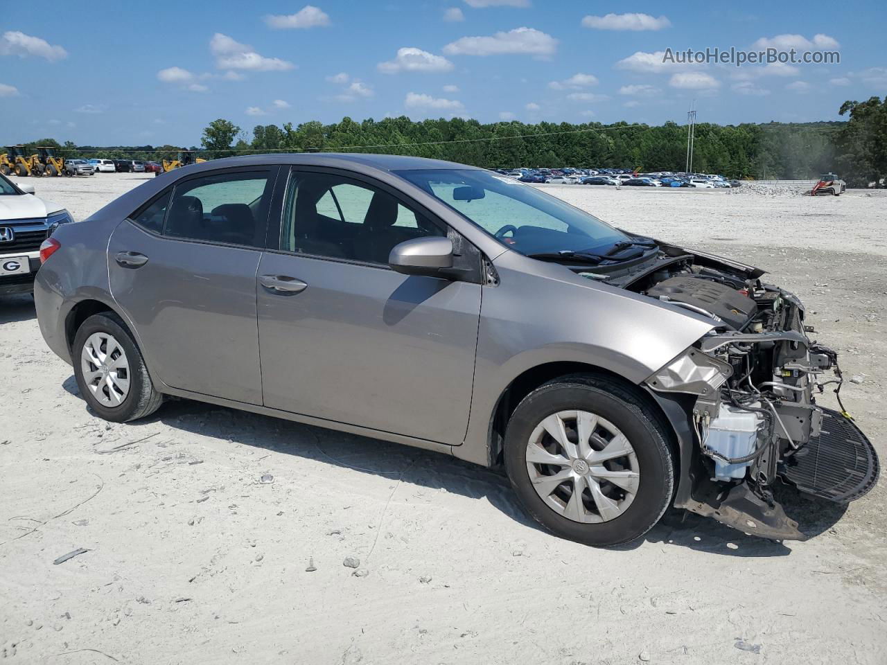 2015 Toyota Corolla Eco Gray vin: 2T1BPRHE0FC365477