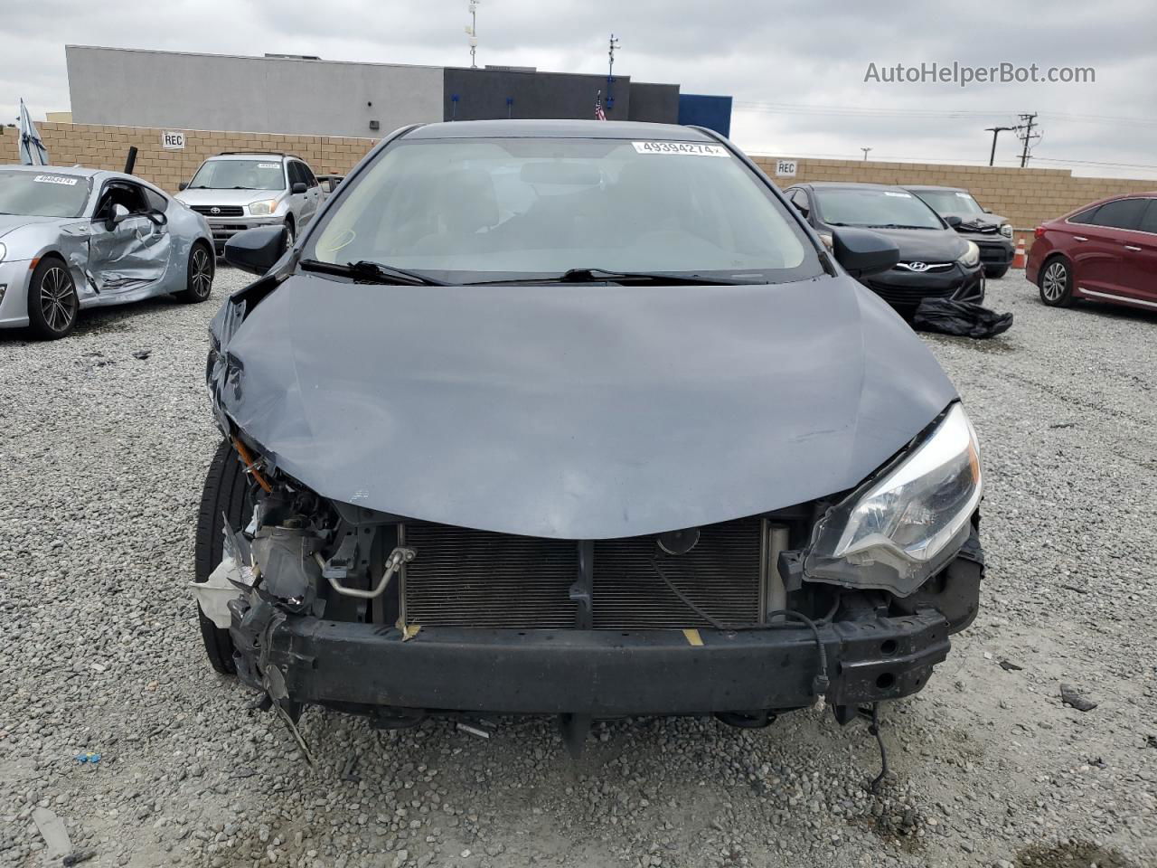 2014 Toyota Corolla Eco Gray vin: 2T1BPRHE1EC057667