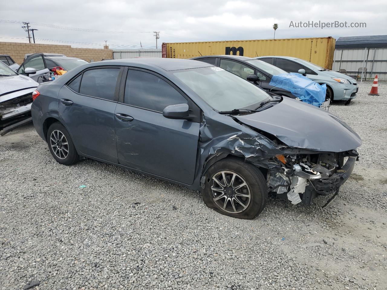 2014 Toyota Corolla Eco Gray vin: 2T1BPRHE1EC057667