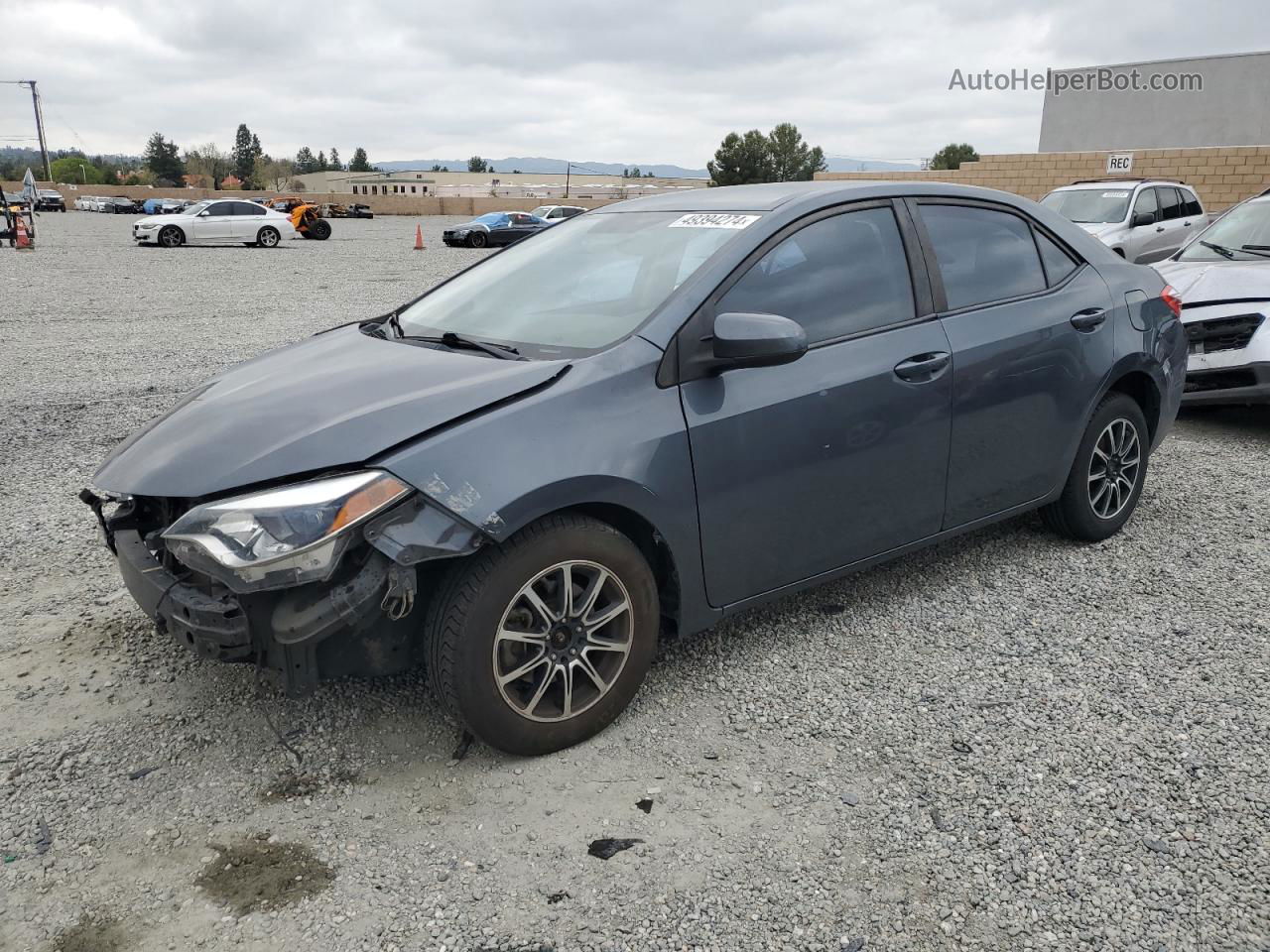 2014 Toyota Corolla Eco Gray vin: 2T1BPRHE1EC057667