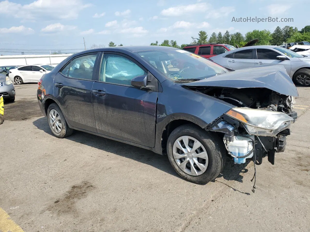 2015 Toyota Corolla Eco Gray vin: 2T1BPRHE1FC314232