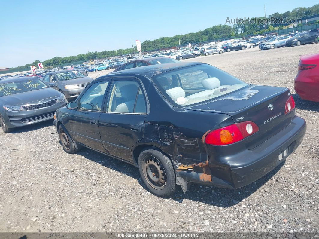 2002 Toyota Corolla Ce Black vin: 2T1BR12E02C535268