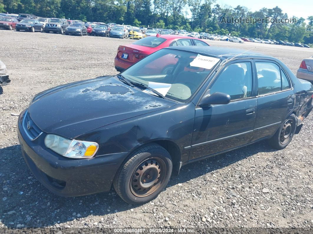 2002 Toyota Corolla Ce Black vin: 2T1BR12E02C535268