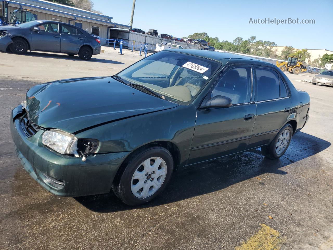 2002 Toyota Corolla Ce Green vin: 2T1BR12E02C566472