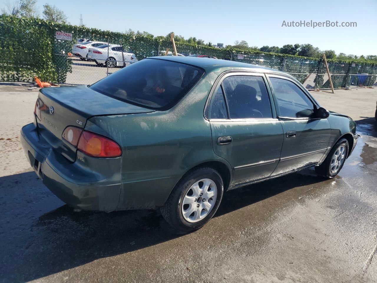 2002 Toyota Corolla Ce Green vin: 2T1BR12E02C566472