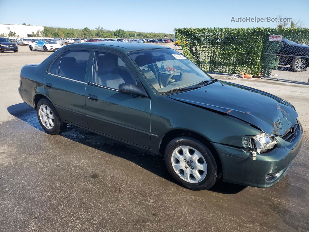 2002 Toyota Corolla Ce Зеленый vin: 2T1BR12E02C566472