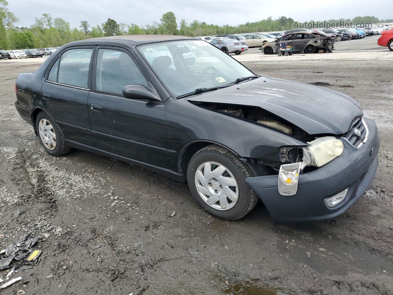 2002 Toyota Corolla Ce Black vin: 2T1BR12E12C526790