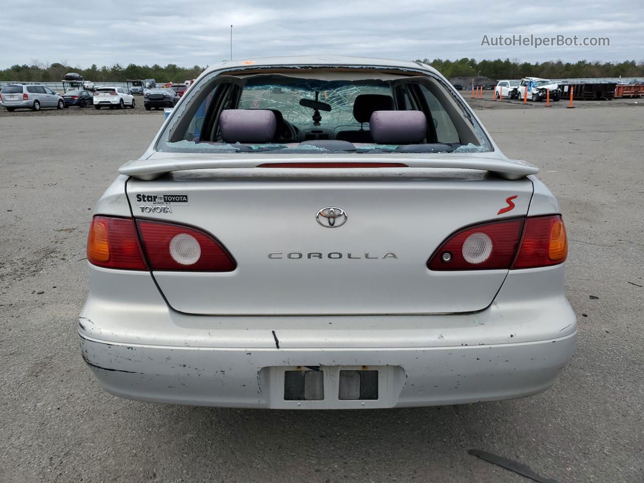 2002 Toyota Corolla Ce Silver vin: 2T1BR12E12C539944