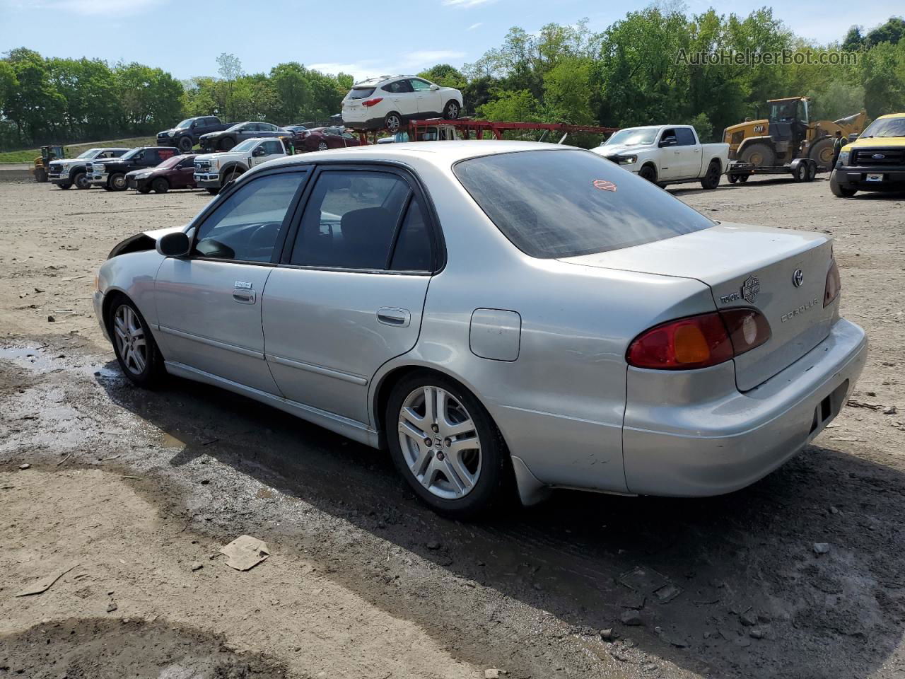 2002 Toyota Corolla Ce Silver vin: 2T1BR12E12C547932