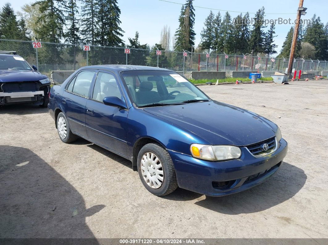 2002 Toyota Corolla Ce Blue vin: 2T1BR12E22C544621