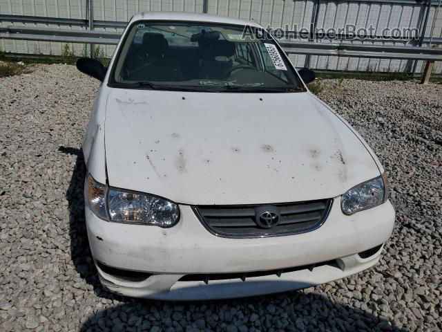 2002 Toyota Corolla Ce White vin: 2T1BR12E22C558468