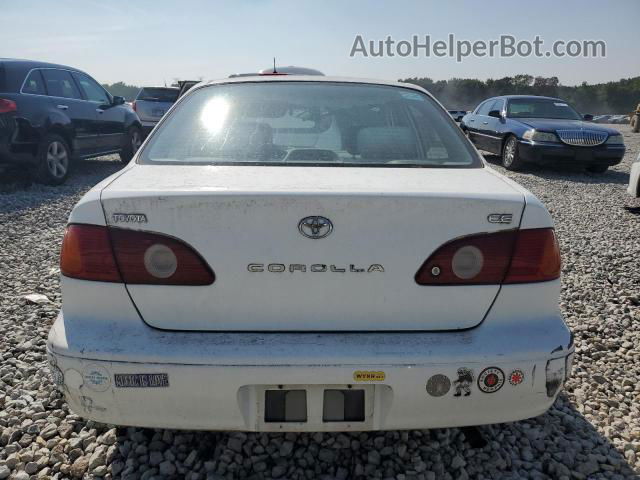 2002 Toyota Corolla Ce White vin: 2T1BR12E22C558468