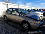 2002 Toyota Corolla Ce Gray vin: 2T1BR12E22C584391