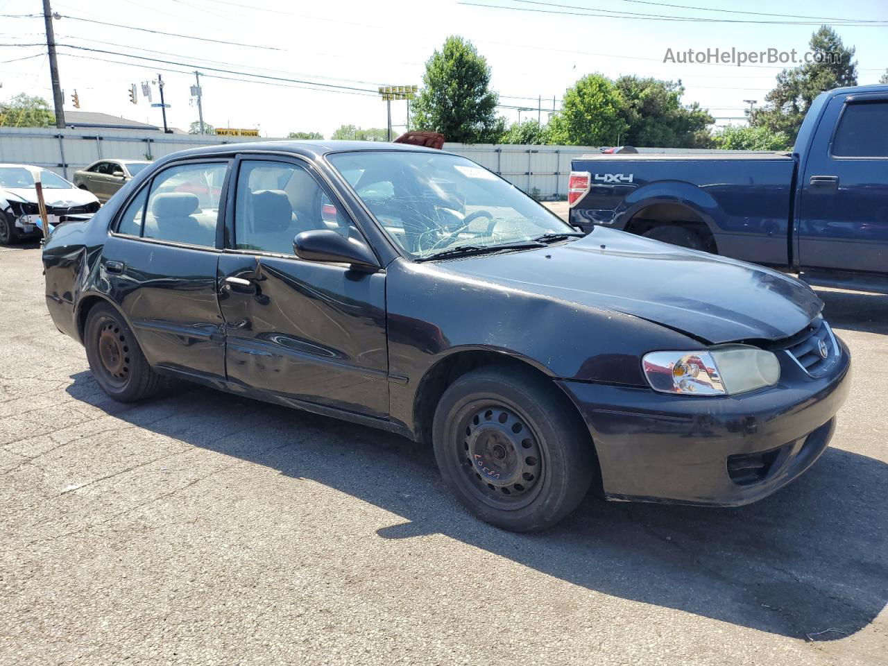 2002 Toyota Corolla Ce Black vin: 2T1BR12E62C575788