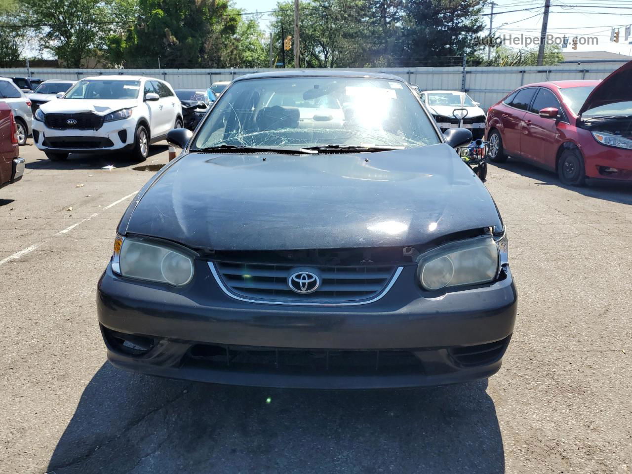 2002 Toyota Corolla Ce Black vin: 2T1BR12E62C575788