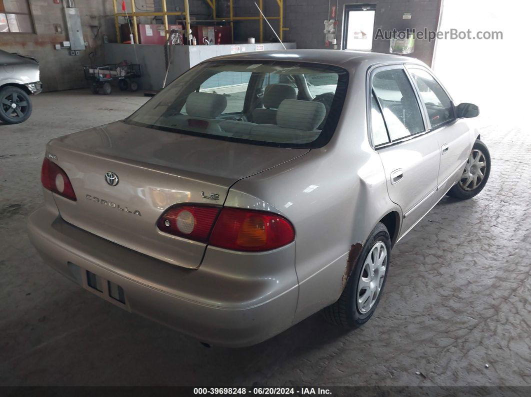 2002 Toyota Corolla Le Желто-коричневый vin: 2T1BR12E62C585799