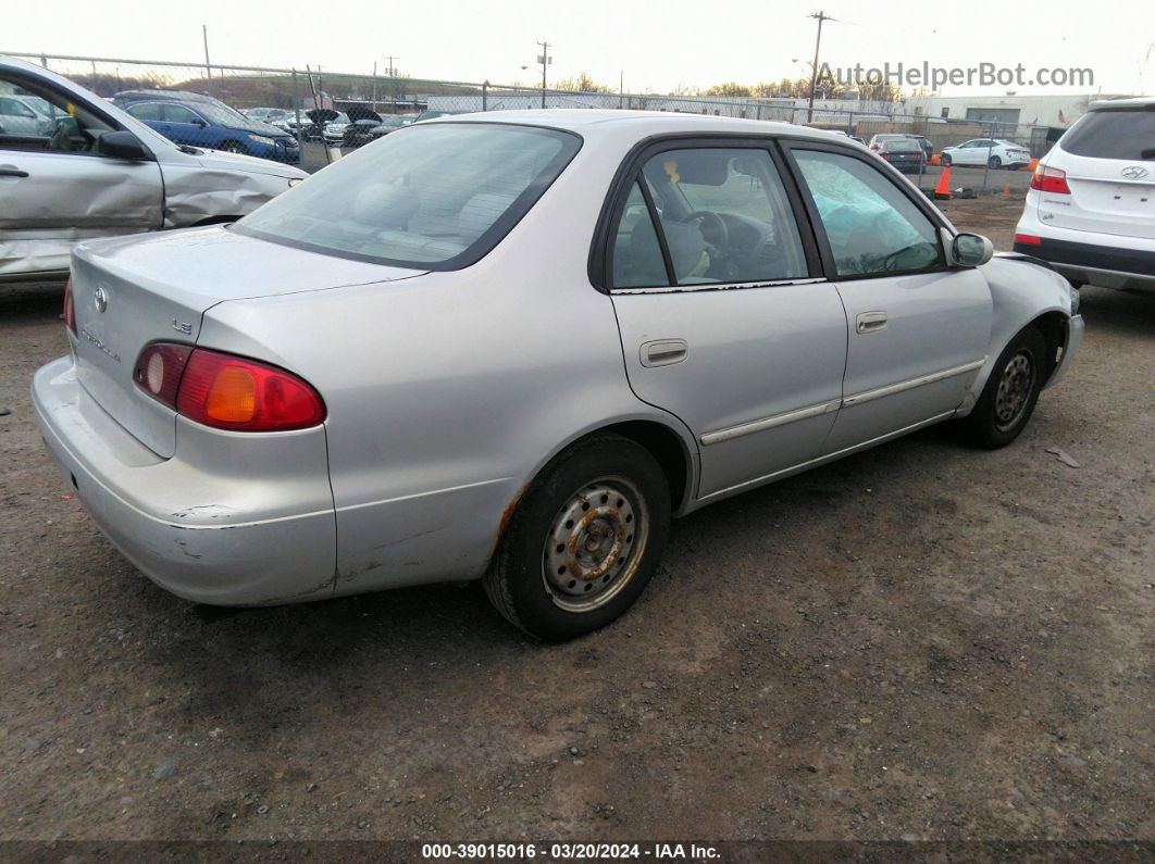 2002 Toyota Corolla Le Silver vin: 2T1BR12E82C540752